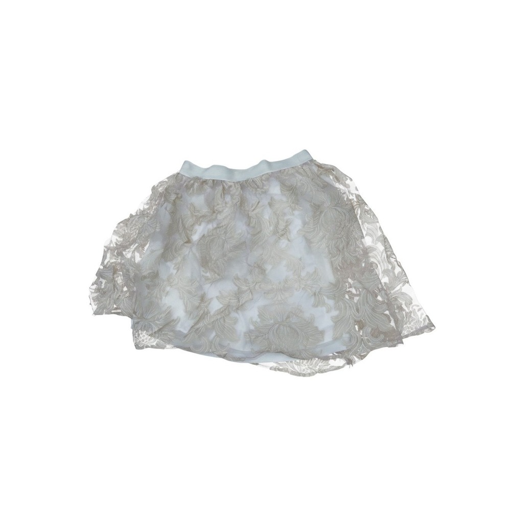 Hot Gal Rue21 Skirt Womens M Cream NWT Floral Lace Overlay Elastic Waist Mini